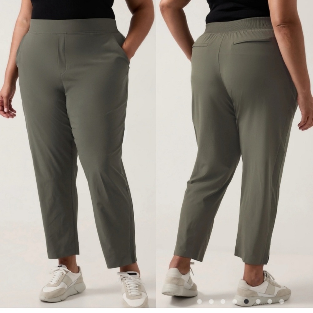 Athleta Brooklyn Ankle Pants Olive Green 26 NWT